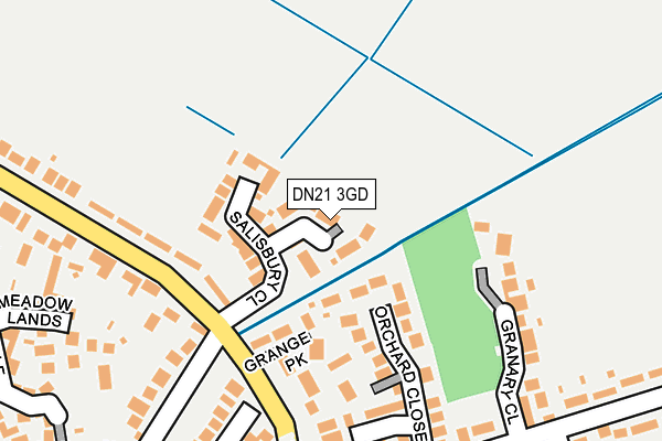 DN21 3GD map - OS OpenMap – Local (Ordnance Survey)