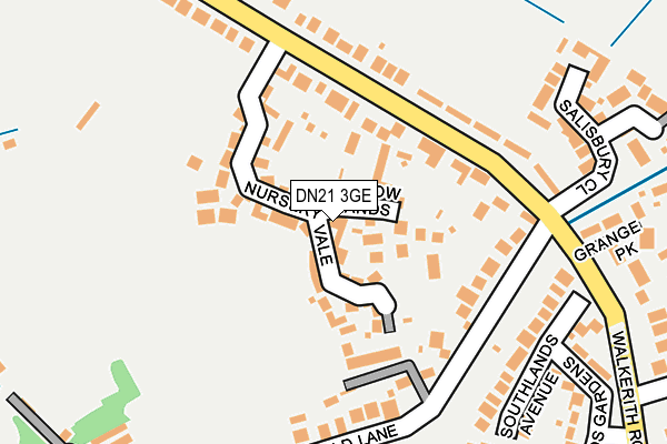 DN21 3GE map - OS OpenMap – Local (Ordnance Survey)