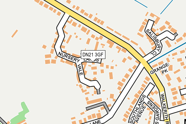 DN21 3GF map - OS OpenMap – Local (Ordnance Survey)