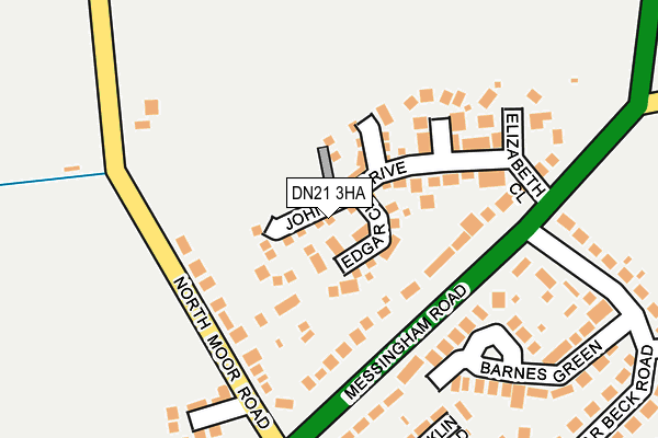 DN21 3HA map - OS OpenMap – Local (Ordnance Survey)
