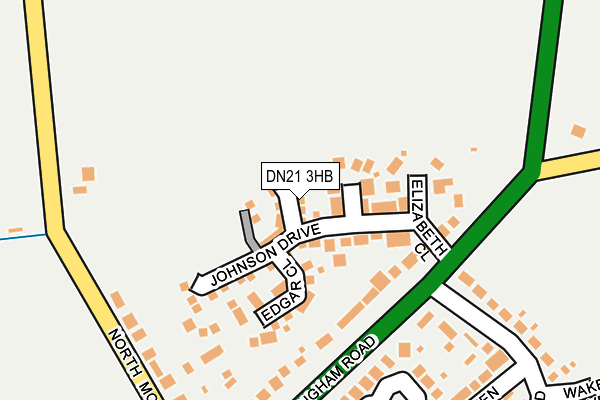 DN21 3HB map - OS OpenMap – Local (Ordnance Survey)