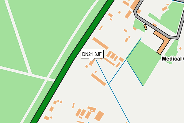 DN21 3JF map - OS OpenMap – Local (Ordnance Survey)