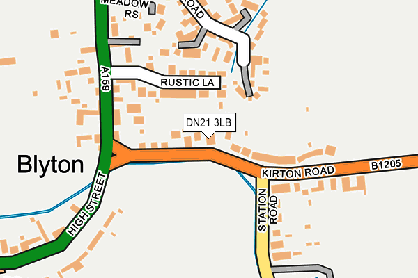 DN21 3LB map - OS OpenMap – Local (Ordnance Survey)