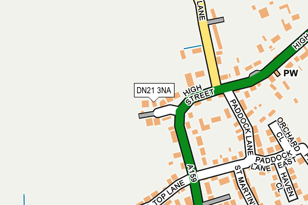 DN21 3NA map - OS OpenMap – Local (Ordnance Survey)