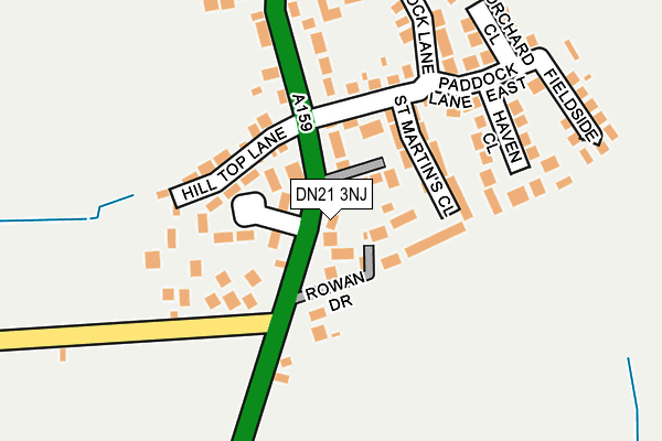 DN21 3NJ map - OS OpenMap – Local (Ordnance Survey)