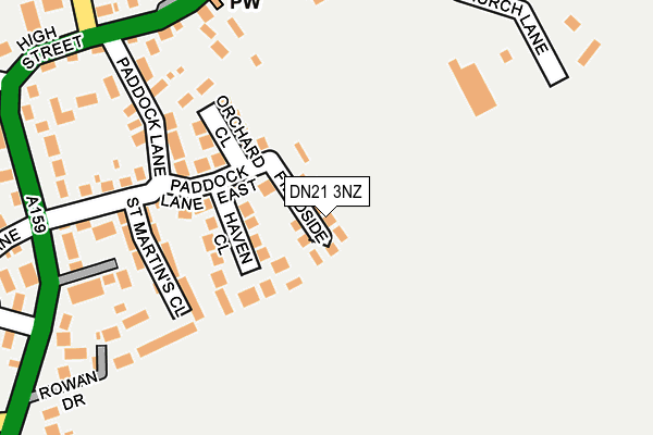 DN21 3NZ map - OS OpenMap – Local (Ordnance Survey)