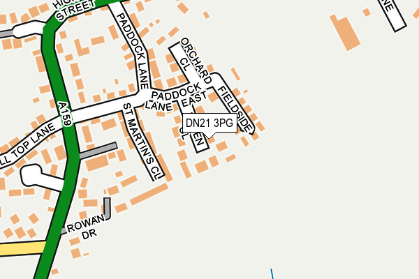 DN21 3PG map - OS OpenMap – Local (Ordnance Survey)