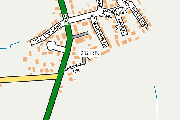 DN21 3PJ map - OS OpenMap – Local (Ordnance Survey)