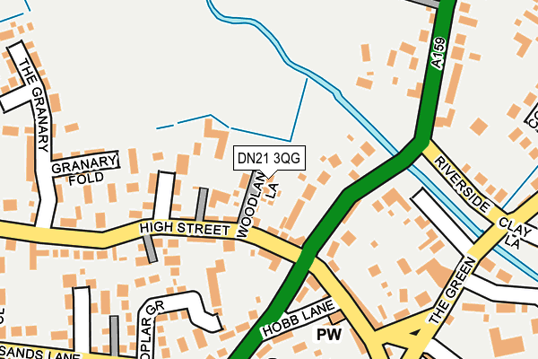 DN21 3QG map - OS OpenMap – Local (Ordnance Survey)