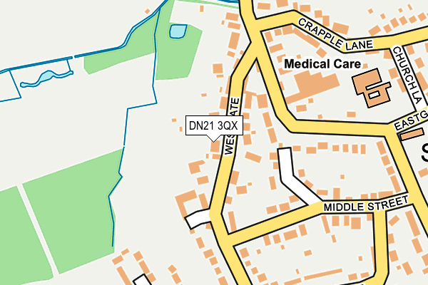 DN21 3QX map - OS OpenMap – Local (Ordnance Survey)