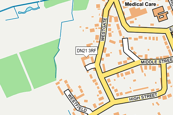 DN21 3RF map - OS OpenMap – Local (Ordnance Survey)