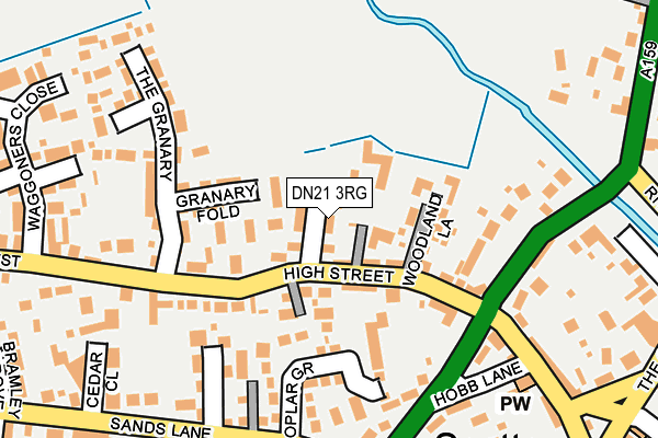 DN21 3RG map - OS OpenMap – Local (Ordnance Survey)
