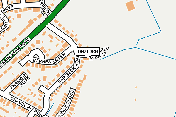 DN21 3RN map - OS OpenMap – Local (Ordnance Survey)
