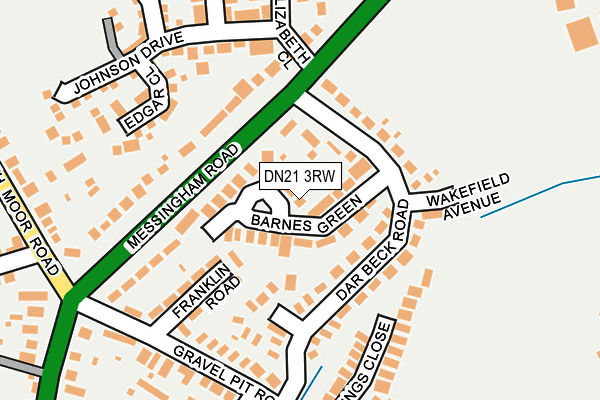 DN21 3RW map - OS OpenMap – Local (Ordnance Survey)