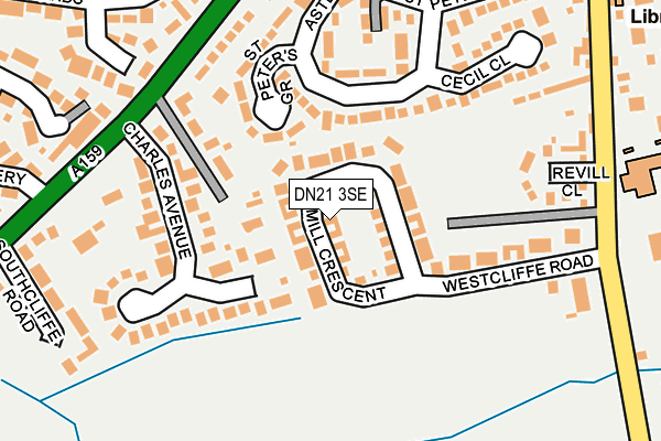 DN21 3SE map - OS OpenMap – Local (Ordnance Survey)