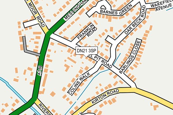 DN21 3SP map - OS OpenMap – Local (Ordnance Survey)