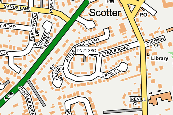 DN21 3SQ map - OS OpenMap – Local (Ordnance Survey)