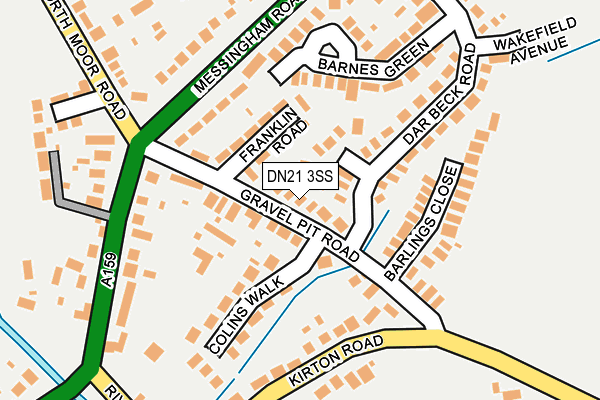 DN21 3SS map - OS OpenMap – Local (Ordnance Survey)
