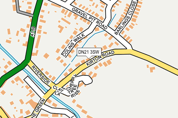 DN21 3SW map - OS OpenMap – Local (Ordnance Survey)