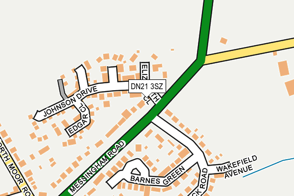 DN21 3SZ map - OS OpenMap – Local (Ordnance Survey)