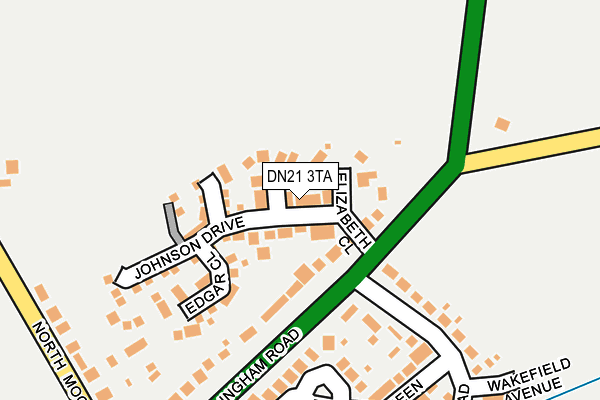 DN21 3TA map - OS OpenMap – Local (Ordnance Survey)