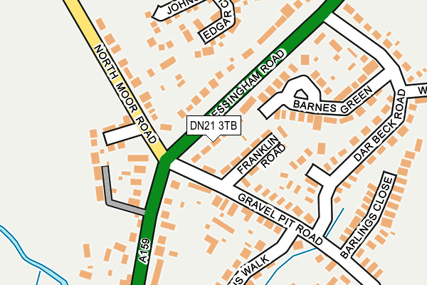 DN21 3TB map - OS OpenMap – Local (Ordnance Survey)