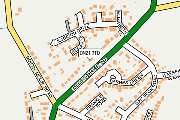 DN21 3TD map - OS OpenMap – Local (Ordnance Survey)