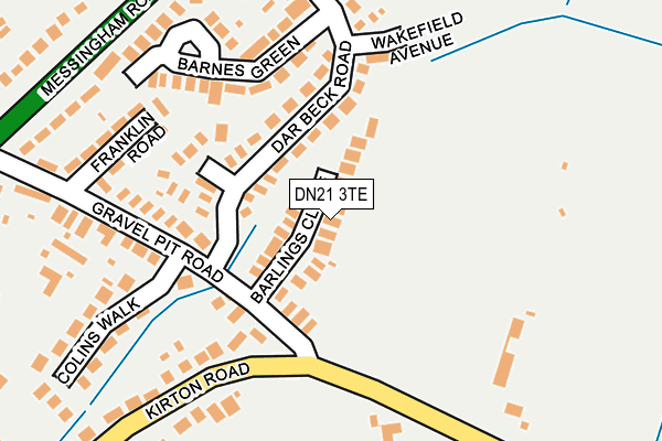 DN21 3TE map - OS OpenMap – Local (Ordnance Survey)