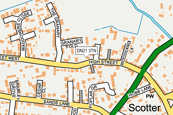 DN21 3TN map - OS OpenMap – Local (Ordnance Survey)
