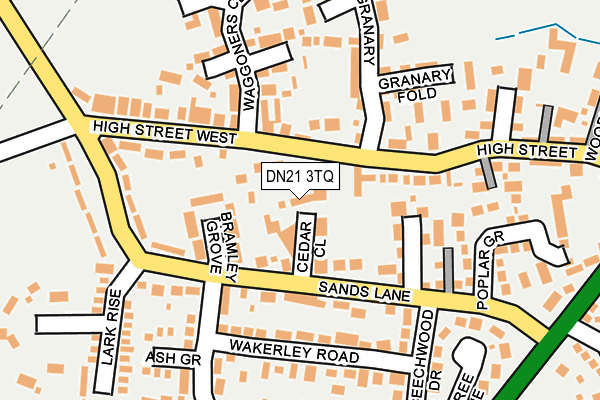 DN21 3TQ map - OS OpenMap – Local (Ordnance Survey)