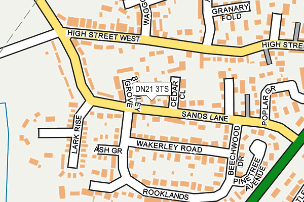 DN21 3TS map - OS OpenMap – Local (Ordnance Survey)
