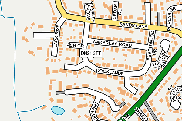 DN21 3TT map - OS OpenMap – Local (Ordnance Survey)