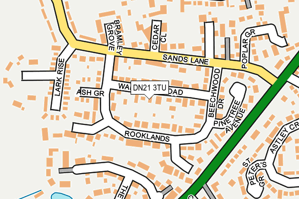 DN21 3TU map - OS OpenMap – Local (Ordnance Survey)