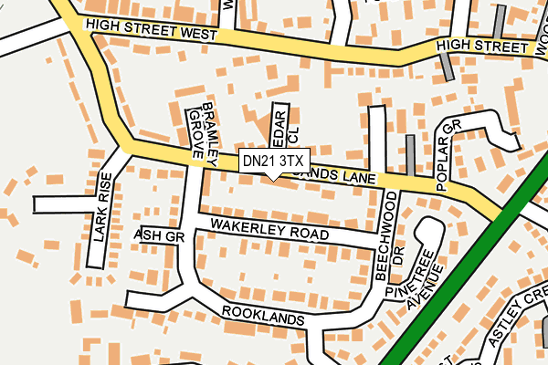 DN21 3TX map - OS OpenMap – Local (Ordnance Survey)