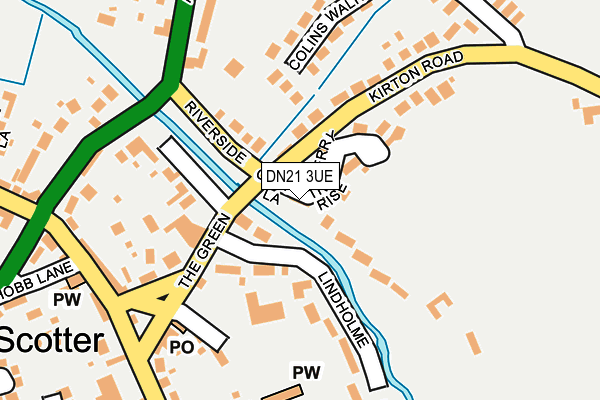 DN21 3UE map - OS OpenMap – Local (Ordnance Survey)