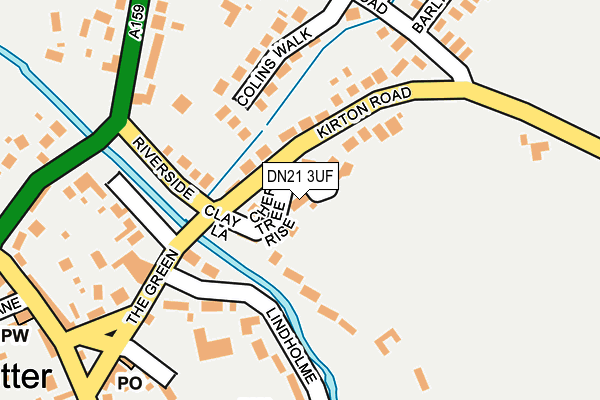 DN21 3UF map - OS OpenMap – Local (Ordnance Survey)