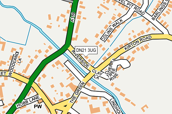 DN21 3UG map - OS OpenMap – Local (Ordnance Survey)