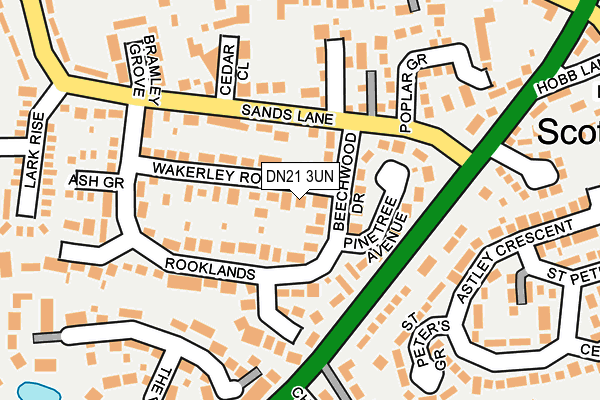 DN21 3UN map - OS OpenMap – Local (Ordnance Survey)