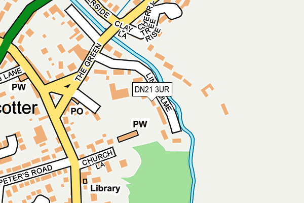 DN21 3UR map - OS OpenMap – Local (Ordnance Survey)
