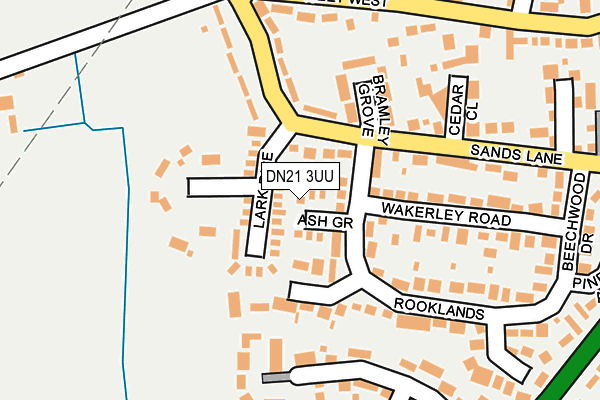 DN21 3UU map - OS OpenMap – Local (Ordnance Survey)