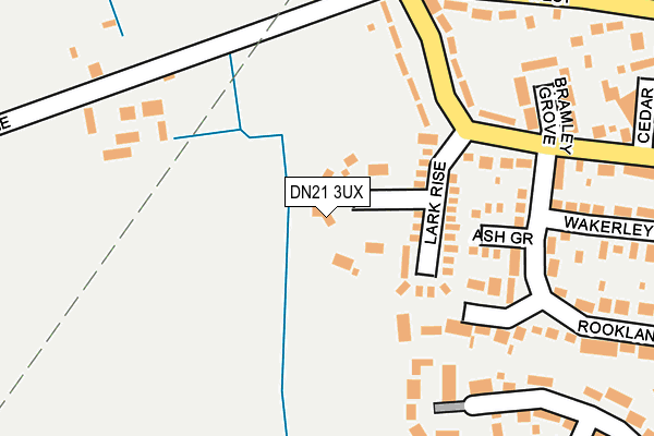 DN21 3UX map - OS OpenMap – Local (Ordnance Survey)