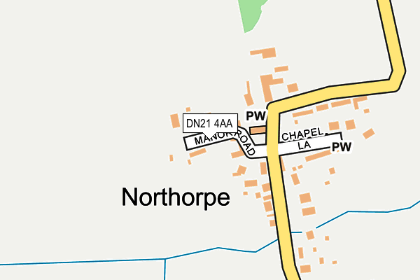 DN21 4AA map - OS OpenMap – Local (Ordnance Survey)
