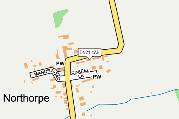 DN21 4AE map - OS OpenMap – Local (Ordnance Survey)