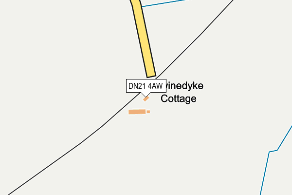 DN21 4AW map - OS OpenMap – Local (Ordnance Survey)