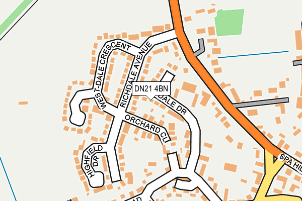 DN21 4BN map - OS OpenMap – Local (Ordnance Survey)