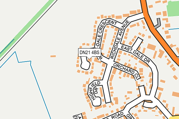 DN21 4BS map - OS OpenMap – Local (Ordnance Survey)