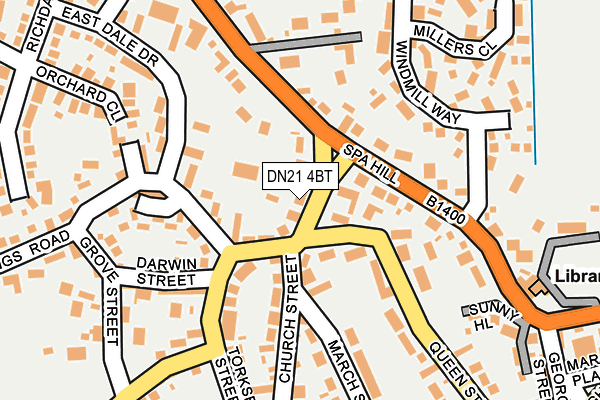 DN21 4BT map - OS OpenMap – Local (Ordnance Survey)