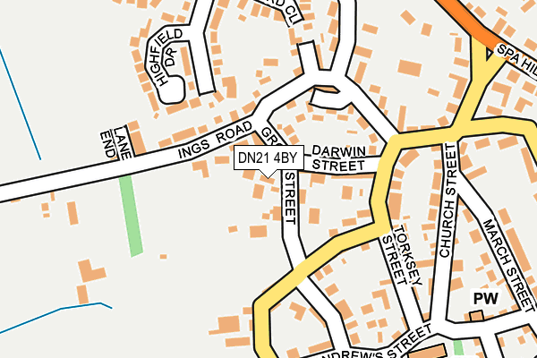 DN21 4BY map - OS OpenMap – Local (Ordnance Survey)