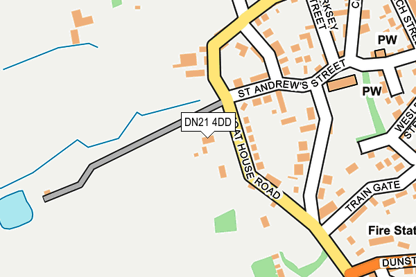 DN21 4DD map - OS OpenMap – Local (Ordnance Survey)
