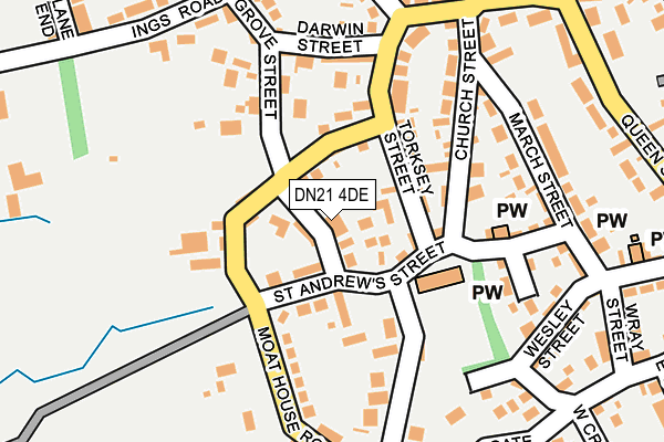 DN21 4DE map - OS OpenMap – Local (Ordnance Survey)